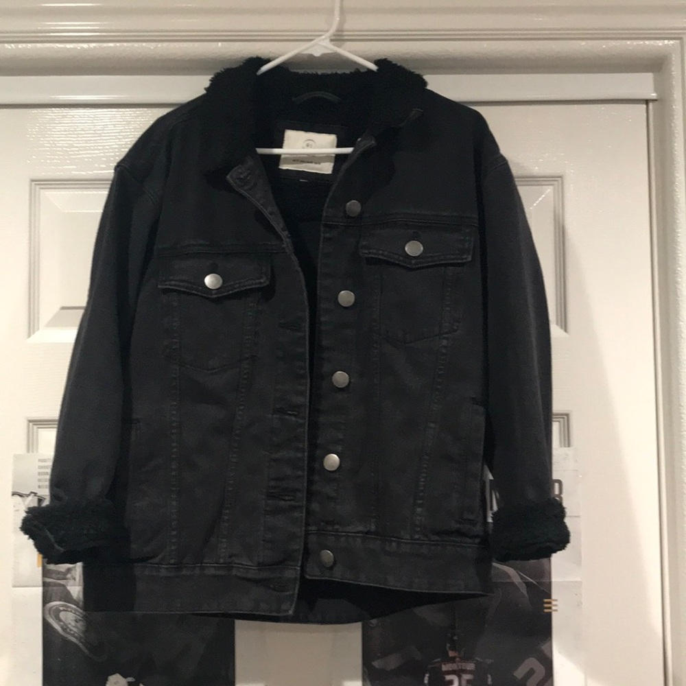 Oversized Black Denim Jacket
